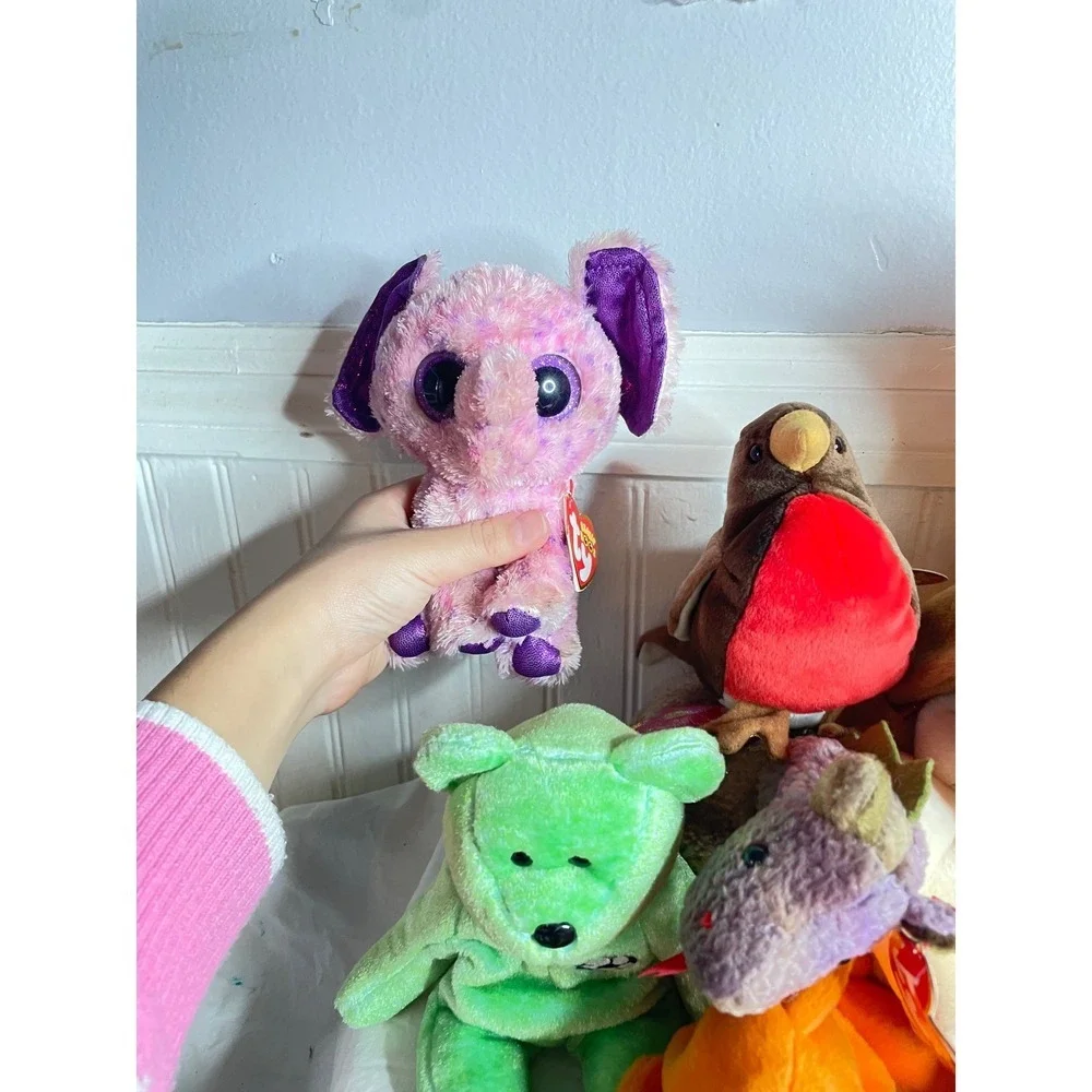 Ty Beanie Babies Stuffed Animals Including Jinglepup Dog Multi Color Bunny